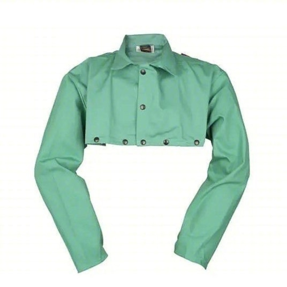 Radnor Green Cotton Flame Resistant Cape Sleeve w/ Snap Front - XL #64054973